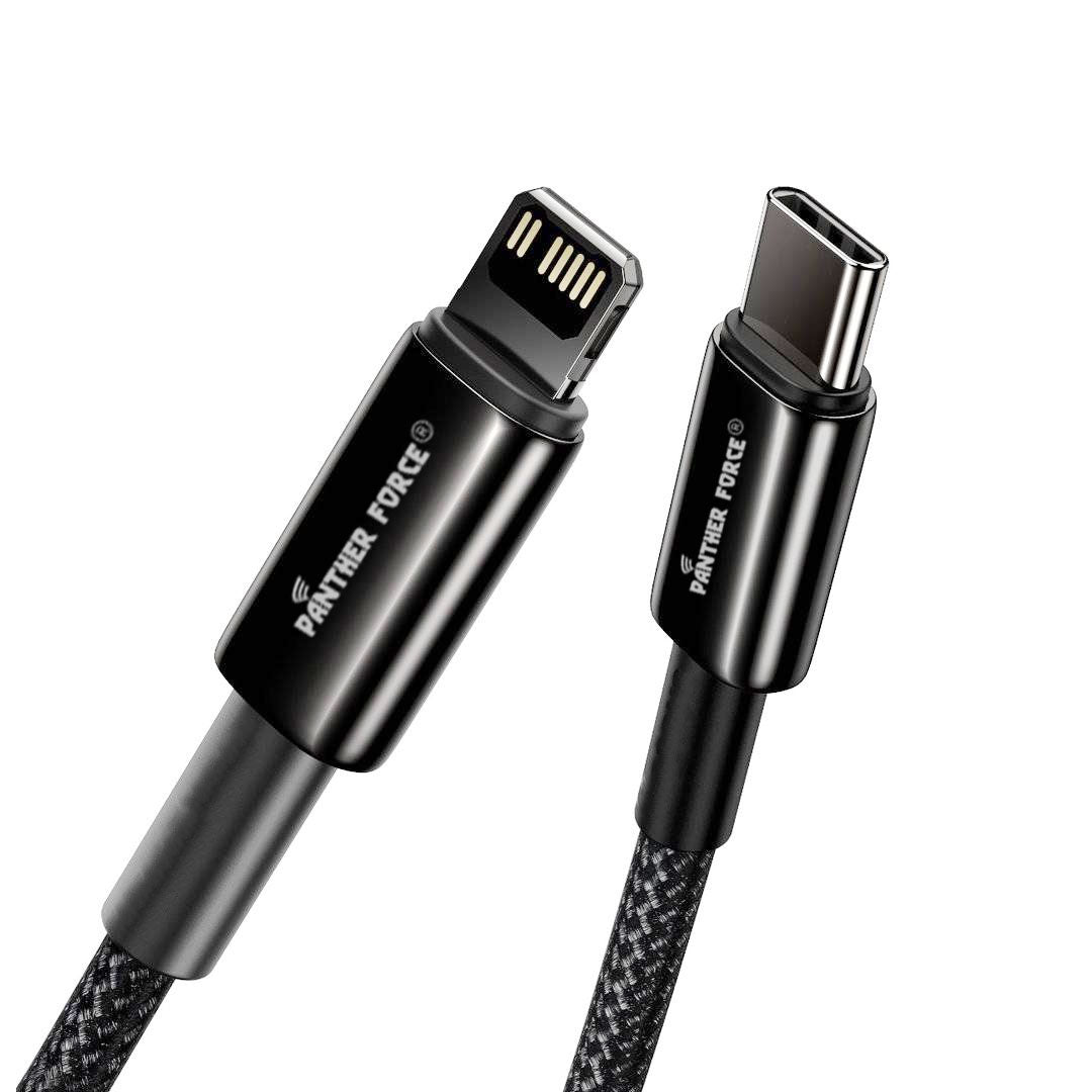 Panther Force PD20W Type-C to iPhone Cable 2M - PF174 - Seamless Connectivity & Uninterrupted Power Panther Force PD20W Type-C to iPhone Cable 2M - PF174 - Seamless Connectivity & Uninterrupted Power